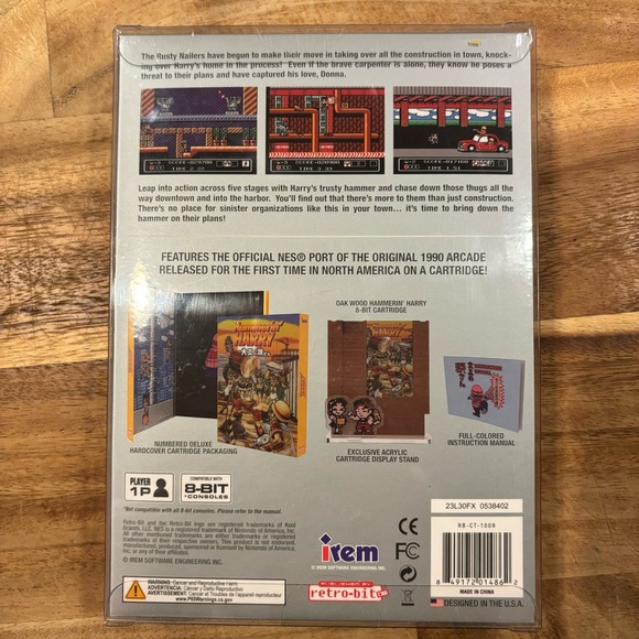 Hammerin Harry Nintendo NES Collectors Retro-bit - Retro Limited Run NEW! SEALED - Picture 2 of 10